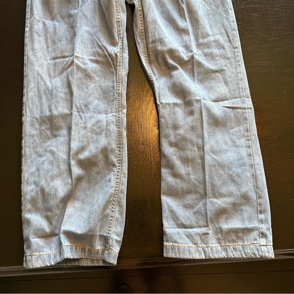 Vintage Haband Size 42 Light Wash Denim Flannel Lined Elastic Waist Jean Bootcut - Picture 4 of 14